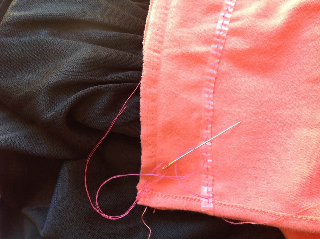 Hand sewing, blanket stitch
